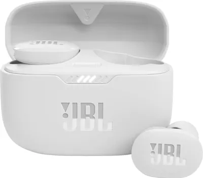 Produktbild von JBL Tune 130 NC TWS – Wasserfeste, True-Wireless In-Ear-Kopfhörer mit Noise-Cancelling in Weiß – Mit bis zu 40 Stunden Musikwiedergabe