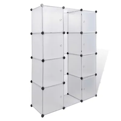Zdjęcie produktu dla Szafa modułowa z 9 przegrodami, 109x36,5x143 cm, biała