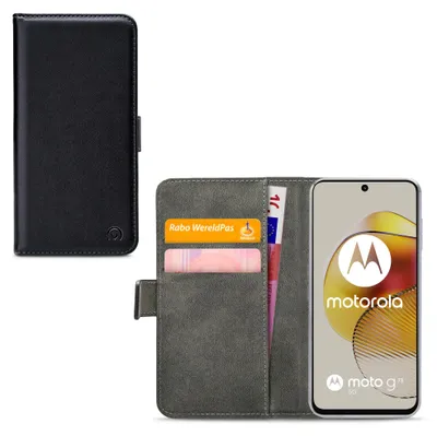 Produktbild von Mobilize PolyurethanLeather Book Case Black Motorola Moto G73