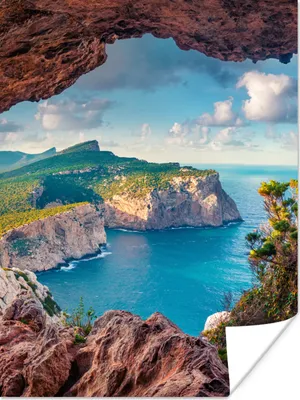 Produktbild von MuchoWow® Poster Höhle - Natur - Meer - Landschaft 120x160 cm - Wandbilder