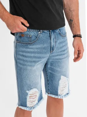 Produktbild von Ombre Clothing Denim-Shorts für Männer Papapetrou hellblau L