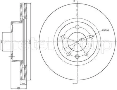 Produktbild von 2x METELLI Bremsscheibe 23-0446 für OPEL Omega B Limousine (V94) 58 3mm 286 0mm