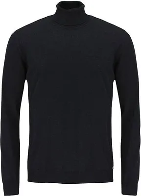 Produktbild von OLYMP Rollkragenpullover aus Wolle, modern geschnitten, schwarz