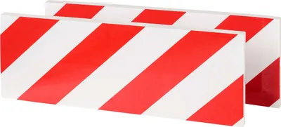 Produktbild von WALSER CarComfort Garagen-Wandschutz, 2 Stück Auto-Türkanten-Schutz, Türschutz-Garage selbstklebend, Auto-Tür-Schutz-Set 40x15x1,5 cm rot/weiß