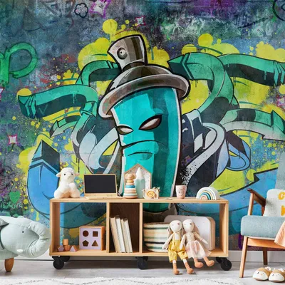 Produktbild von Vlies Fototapete - Graffiti maker 100x70 cm Streetart 10110905-2