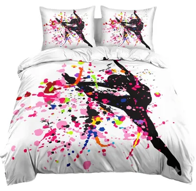 Produktbild von Bettwäsche-Set 135 x 200 cm 2 Kissenbezüge 65 x 65 cm Weiß