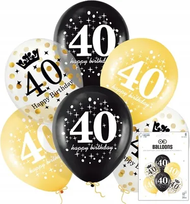 Produktbild von Set Luftballons Mit Konfetti Für 40. Geburtstag Jubiläumsdekoration