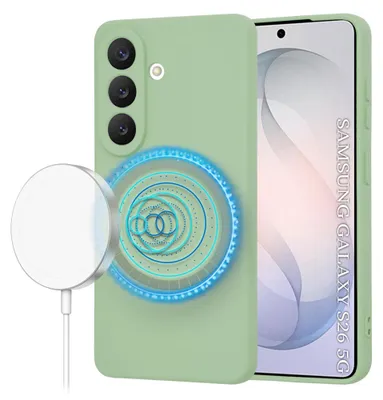 Produktbild von Techsuit – SoftFlex MagSafe-Silikonhülle für Samsung Galaxy S26 – mintgrün
