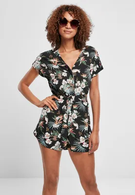 Zdjęcie produktu dla Urban Classics Ladies - Krótki wiskozowy kombinezon w paski - L