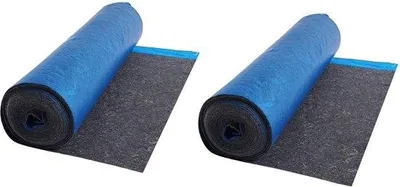 Obrázek produktu pro Podlaha, 37,2 m², tloušťka 3 mm, s izolační vrstvou, trvanlivými vlákny a PE fólií, pro snížení hluku a izolaci podlahy z vinylových a dřevěných desek (2 role x 18,6 m²)