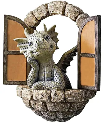 Produktbild von Drachenfiguren für den Garten, Drachenfiguren für den Garten, Gartendekoration im Freien, schöne Drachenskulptur für den Garten, Drachenskulptur aus Kunstharz für den Garten, Drachenfiguren als Dekoration und Geschenk für Familie und Freunde (B)
