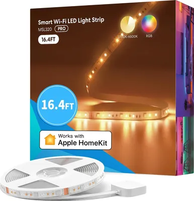 Immagine prodotto di Striscia luminosa intelligente, controllo WiFi, colori regolabili, adattatore RGB UE, 18W, 5m