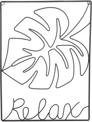 Produktbild von Wandbild - Relax - schwarz - aus Metall - ca. 30 x 1 x 40,5 cm