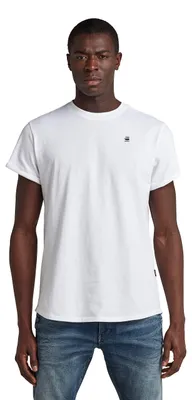 Produktbild von G-STAR Herren Lash Jersey T-Shirt, Weiß (White D16396-B353-110), L