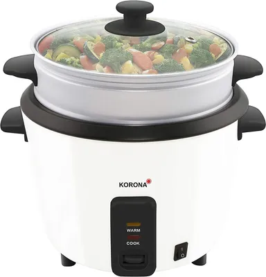 Produktbild von KORONA ELECTRIC 2-in-1 Reiskocher Dampfgarer 58010 500 Watt Antihaft weiß