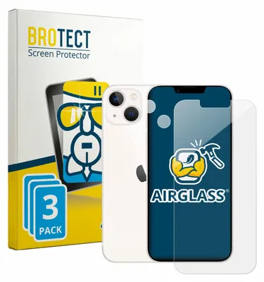 Produktbild von 3x BROTECT Schutzglas für Apple iPhone 13 (Display+Kamera) Schutzfolie Panzer Folie Glas Display Schutz klar