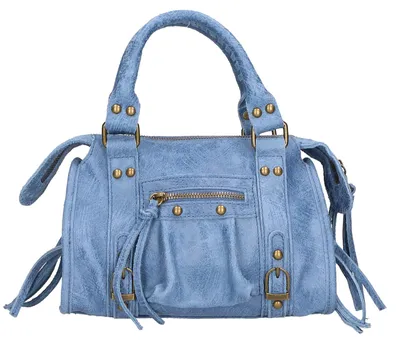 Immagine prodotto di Borsa a tracolla Erisia Dames, in pelle scamosciata, con motivo stampato, tracolla removibile, prodotta in Italia
