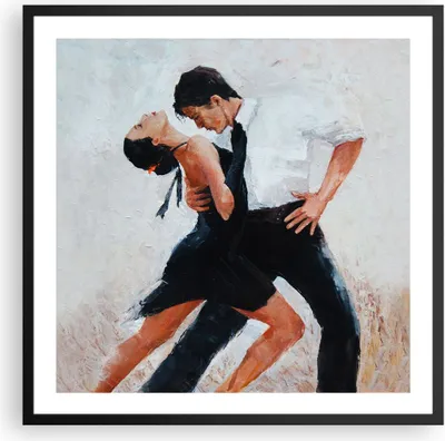 Produktbild von Gerahmtes Poster - Schwarzer Rahmen - tanzen sie - 60x60 cm - Wand Bild - Wanddeko - Wandbilder - Kunstposter - Wandposter - Bilderrahmen - Bilder - Kunstdruck - Wandbild - P2BAC60x60-3771