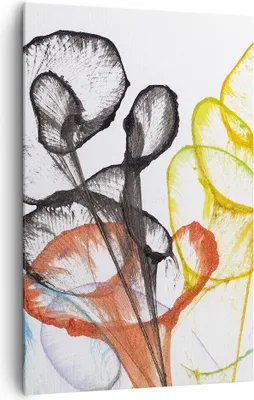 Produktbild von Bild auf Leinwand - Leinwandbild - Einteilig - Blumen Abstraktion Surrealismus - 80x120cm - Wand Bild - Wandbilder - Leinwanddruck - Wanddekoration - Leinwand bilder - Wandbild - PA80x120-4444