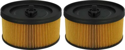 Produktbild von vhbw 2x Faltenfilter kompatibel mit Kärcher WD 5.800 eco!ogic Staubsauger - Patronenfilter Gelb Schwarz