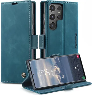 Produktbild von Hülle Samsung Galaxy S25 Ultra Handyhülle Klapphülle Tasche Etui Flip Case Dunkles Zyanblau