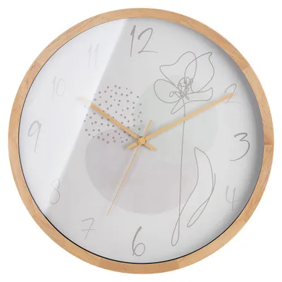 Produktbild von Casablanca by Gilde Wanduhr One Line Flower H. 41,5 cm,50419