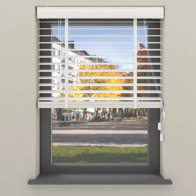 Produktbild von Cocoon Bambus Jalousien 210 x 175 cm - 50 mm Lamellen für Innen - Weiß