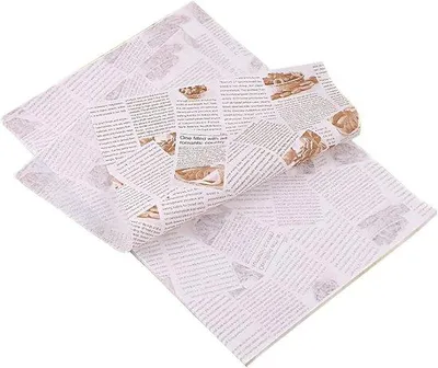Obrázek produktu pro Voděodolný papír na pečení, 100 listů, 26 x 36 cm, na sýr, máslo, sendviče, hamburgery a hranolky