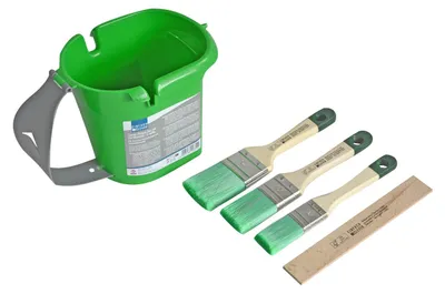 Produktbild von Nespoli Lasurpinsel-Set mit Farbbecher 5-teilig