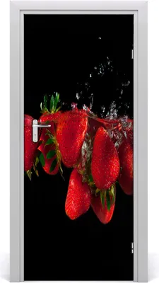 Produktbild von Tulup Türaufkleber 85x205 cm Dekorative Aufkleber Selbstklebend Wasserdichte Tapete Abnehmbar Schlafzimmer Wohnzimmer Wohnkultur - Strawberry Wasser