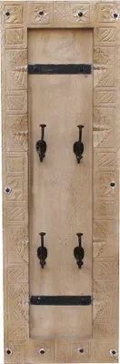Produktbild von SIT Möbel Garderobenpaneel mit 4 Metall-Haken | Mango-Holz natur | B 35 x T 8 x H 110 cm | 14563-01 | Serie DAIPUR