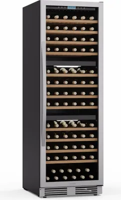 Obrázok produktu pre Klarstein Vinovilla Trio chladnička na víno – 143 fliaš, 3 zóny, 5-20°C, LED osvetlenie, UV ochrana, voľne stojaca, klimatizovaná vinotéka