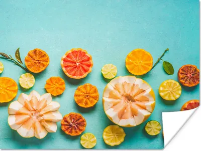 Produktbild von MuchoWow® Poster Zitrusfrüchte - Sommer - Obst 120x90 cm - Wandbild