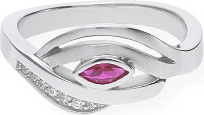 Produktbild von JuwelmaLux Ring Sterling Silber 925 mit synth. Rubin JL20-07-0343 58