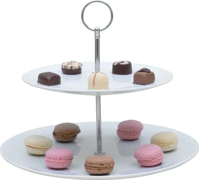 Produktbild von CreaTable, 12298, Universal Weiss, Etagere 2-tlg, Porzellan