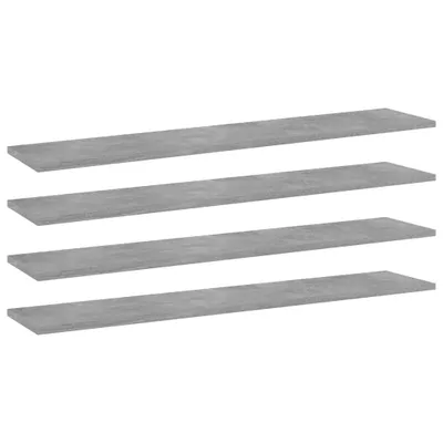 Produktbild von Design Bücherregal-Bretter 4 Stk. Betongrau 100x20x1,5cm Holzwerkstoff - Bücherregale 2025 Neu6007267 1parcel