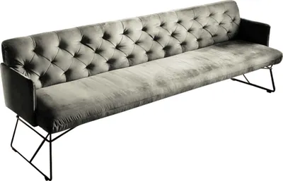 Produktbild von KAWOLA Esszimmerbank CHARME Velvet silber 186cm