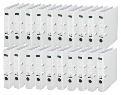 Imagen del producto de Leitz - Carpeta Leitz 1015 de 180°, 52 mm, de polipropileno, tamaño A4, color blanco | 1 unidad | 20 unidades