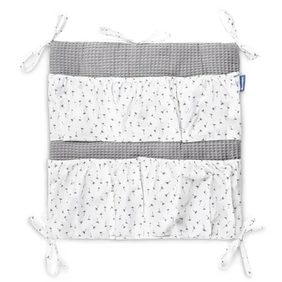 Produktbild von SENSILLO Kinderbett-Organizer Funktionelle Dekoration 47x47 cm - Löwenzähne Graphit