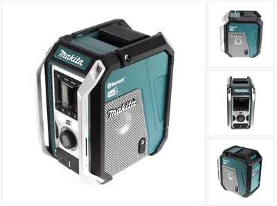 Obrázek produktu pro Makita DMR115, Pracoviště, DAB, DAB+, FM, 87,5 - 108 MHz, 174.928 - 239.2 MHz, Černá, Modrá, IP65