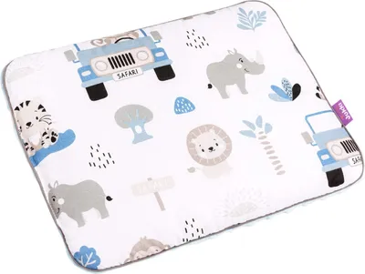 Produktbild von Blue Safari & Blue Minky Baby-Flachkissen 30x40cm