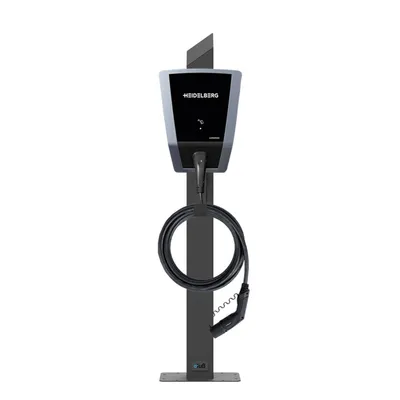 Produktbild von Wallbox Standfuß Amperfied by Heidelberg - Edelstahl anthrazit (RAL 7016)