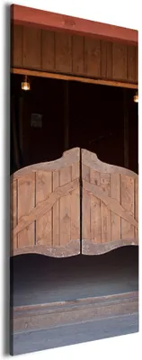 Produktbild von Wallario Premium Leinwandbild Saloontür in Größe 50 x 125 cm