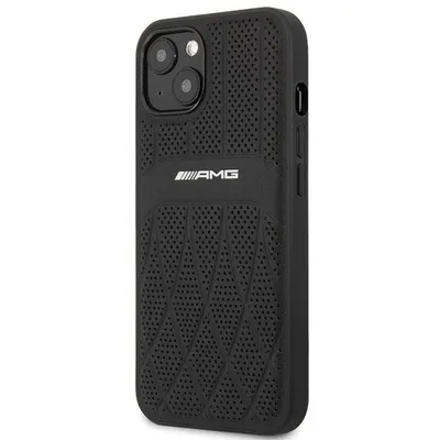 Produktbild von Amg Amhcp13Mosdbk Iphone 13 6.1"" Czarny/Schwarz Hardcase Leder Gebogene Linien