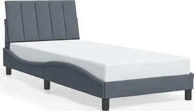 Obrázok produktu pre vidaXL Rám postele bez matraca "Hanko" tmavosivý 90x200 cm zamat