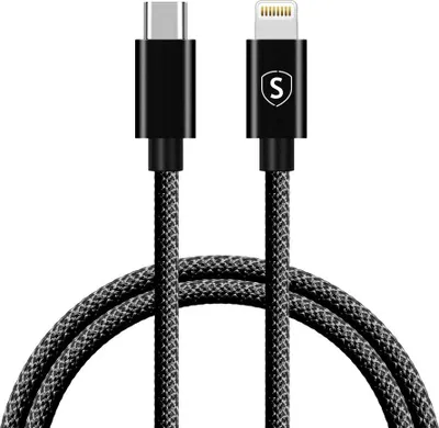 Produktbild von USB-C-auf-Lightning-Kabel 20 W, 1 m - Schwarz