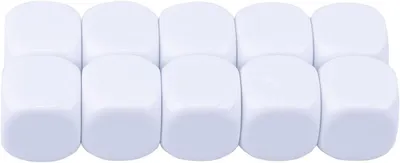 Produktbild von Würfel rund 22 mm, sechseckig, Acryl, 4 Farben, für Lernspiele