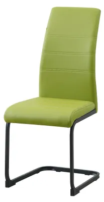 Produktbild von Schwingstuhl SallyP PolyurethanFreischwinger Esszimmerstuhl Kunstleder Grün