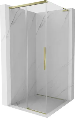 Produktbild von Mexen Rox L Duschkabine Schiebetür 120 x 120 cm, transparent, gold - 8C2L-120-120-50-00