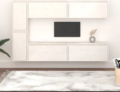 Obrázek produktu pro The Living Store TV skříňky 6 ks. Bílý borovicový masiv